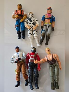Vintage 80s/90s GI Joe ARAH Action Figure Hasbro Lot Of 5 +( 1) M Force Figurine